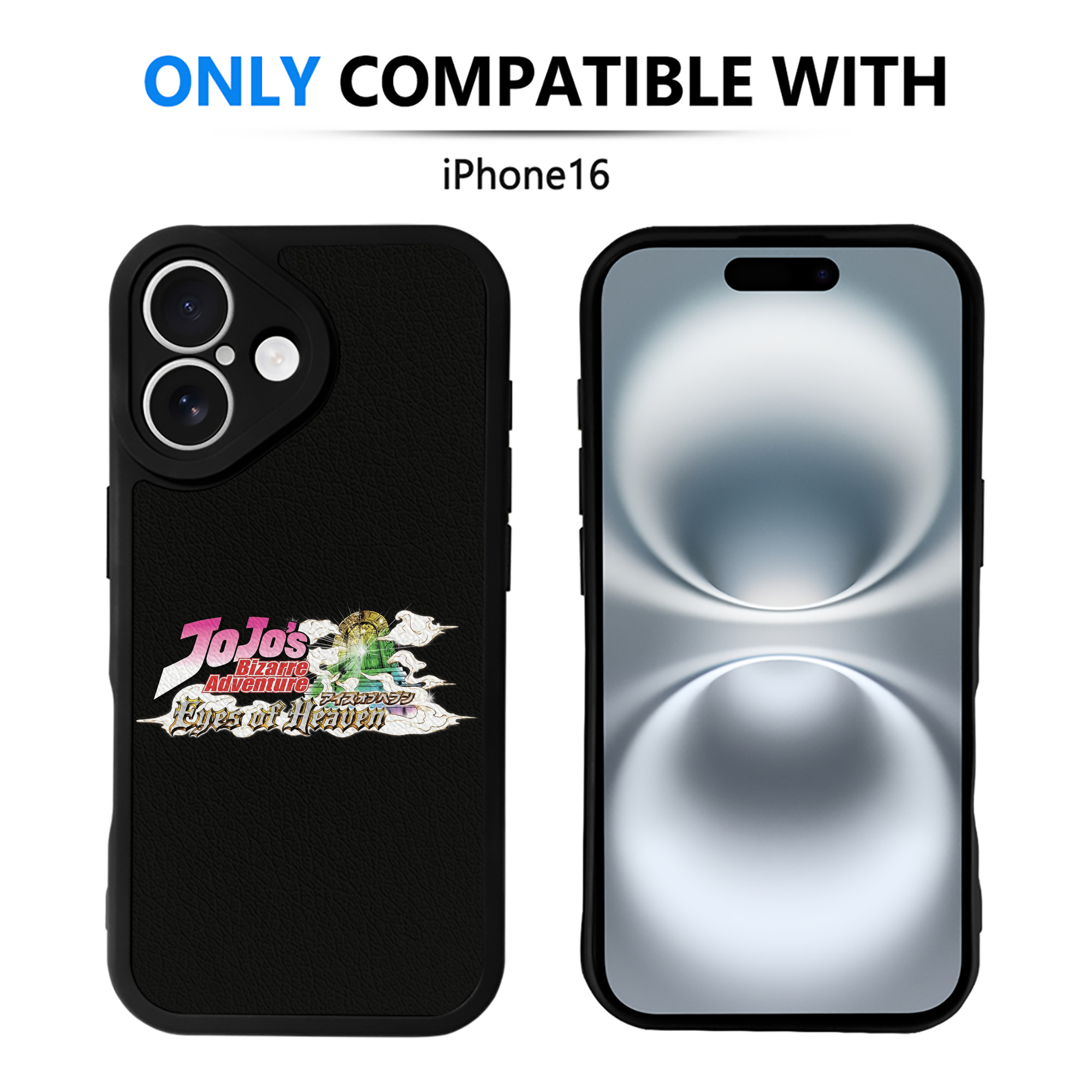 （画像用） ジョジョの奇妙な冒険 JoJo's Bizarre Adventure 【iPhone 16シリーズ対応】シリコンスマホケース（レザー調） 材質：シリコン